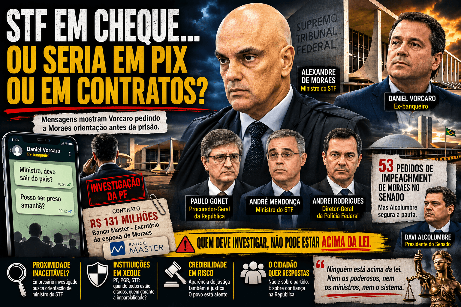 BRASÍLIA PEGA FOGO — E COMEÇAM A CAIR AS MÁSCARAS