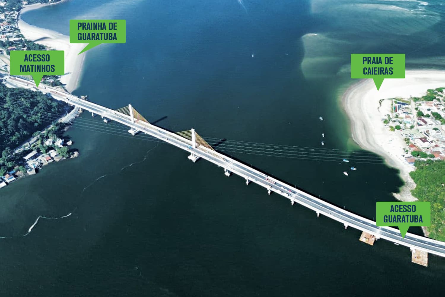 Acabamentos finais: falta um dia para a inauguração da Ponte de Guaratuba