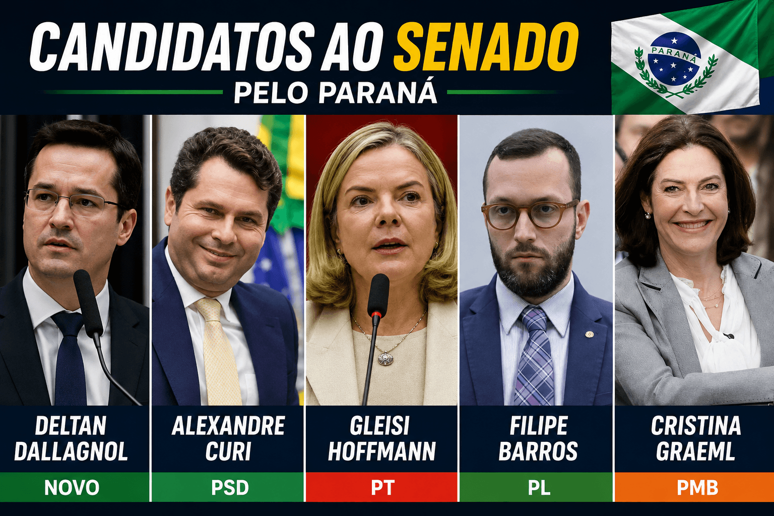 Alexandre Curi aparece entre os favoritos e mantém o Senado como peça importante do grupo de Ratinho Junior
